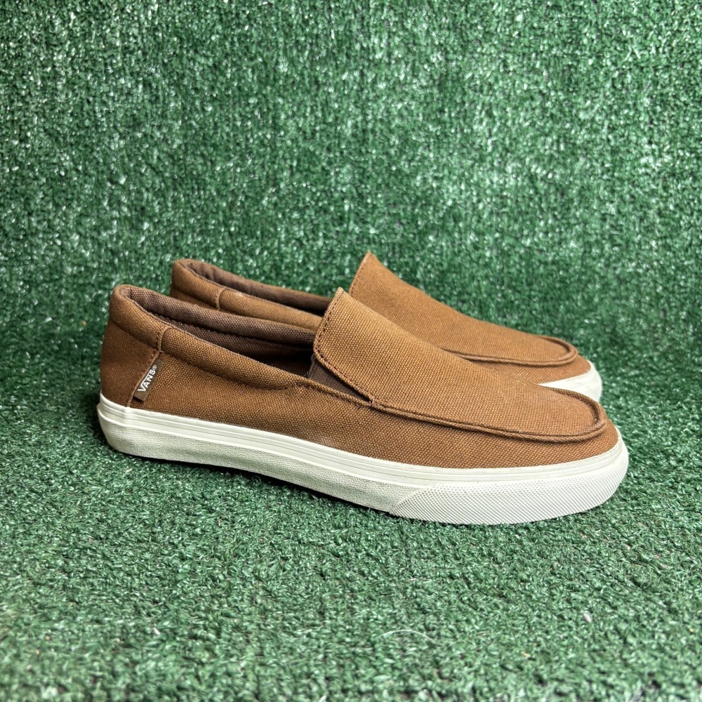 NEW Vans Bali SF Heavy Canvas Skate Surf Loafer Dachshund Brown Womens 8 Men 6.5